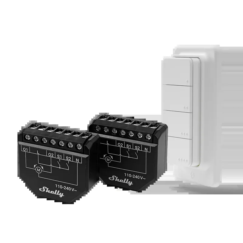 Shelly Shutter x2 + BLU RC Button 4 Pack