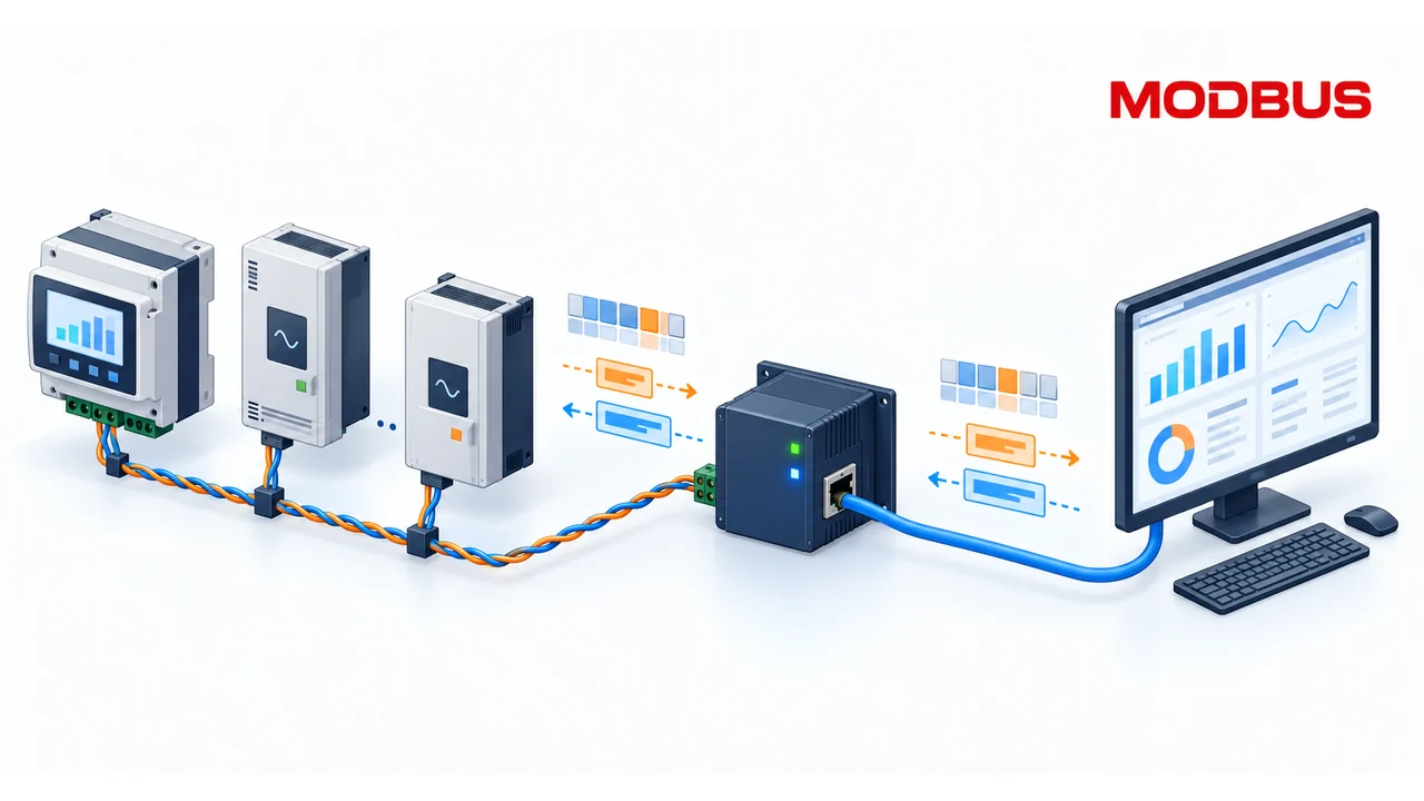 Modbus TCP и RTU для измерения и управления в энергетике