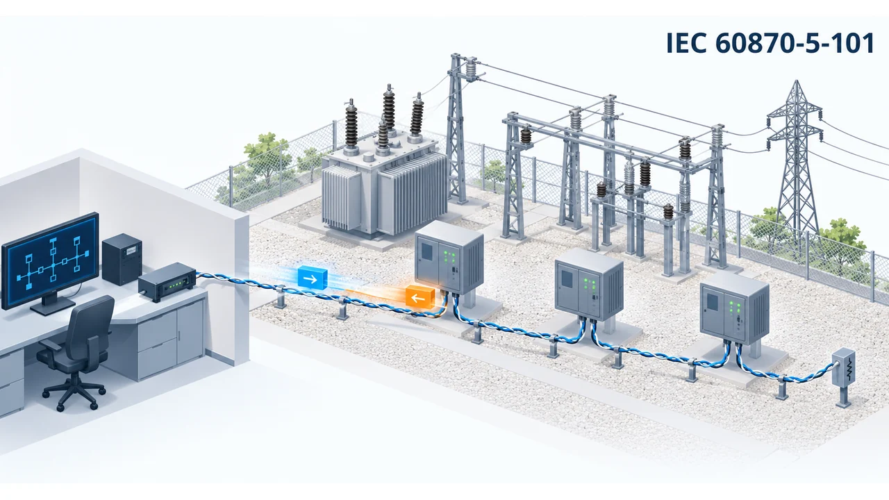 IEC 60870-5-101: serial telecontrol in power systems